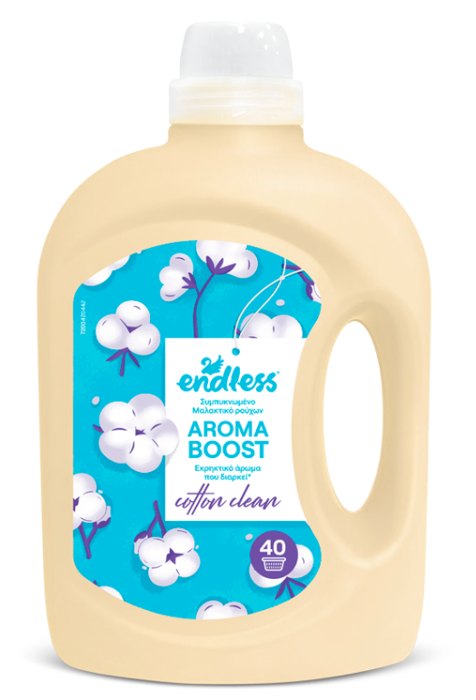Συμπυκνωμένο Μαλακτικό Ρούχων Aroma Boost Cotton Clean 2lt - brilliantclean