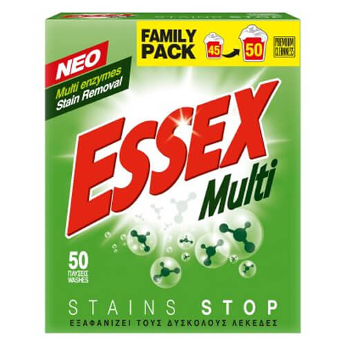 Essex Σκόνη Πλυντηρίου 50μεζ. (2,40kg) Κωδικός:AG-5679451 - brilliantclean