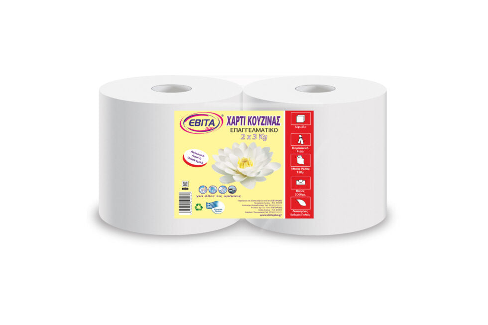 Ρολό Κουζίνας Βιομ. Γκοφρέ / Λευκό 2 χ 4kg